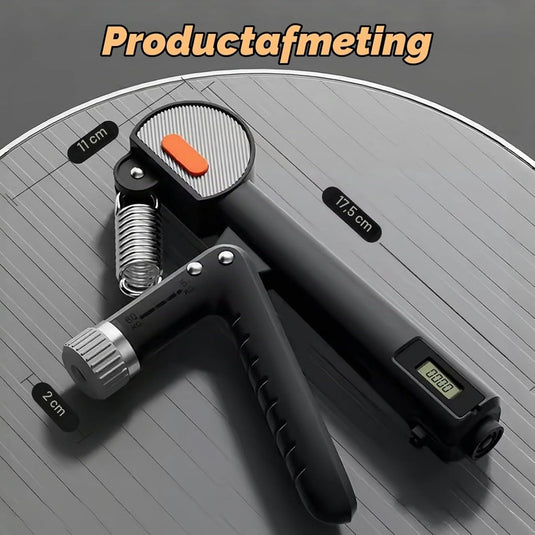 Handtrainerset 5-delig met verstelbare weerstand van 5 tot 60 kg en herhalingsteller voor handen vingers en onderarmen – griptrainer – knijpkrachttrainer - happygetfit.com