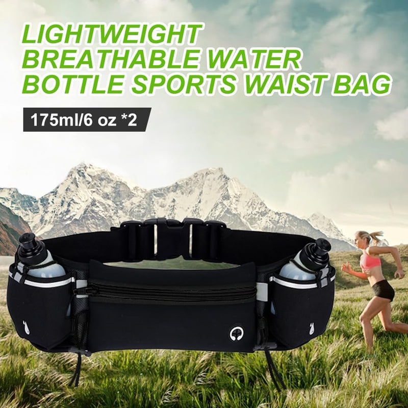 Charger l’image dans la visionneuse de galerie, Hardloop heuptas met 2 drinkflessen van 190 ml en verstelbare band voor sport wandelen en fietsen – drinkgordel – running belt - happygetfit.com
