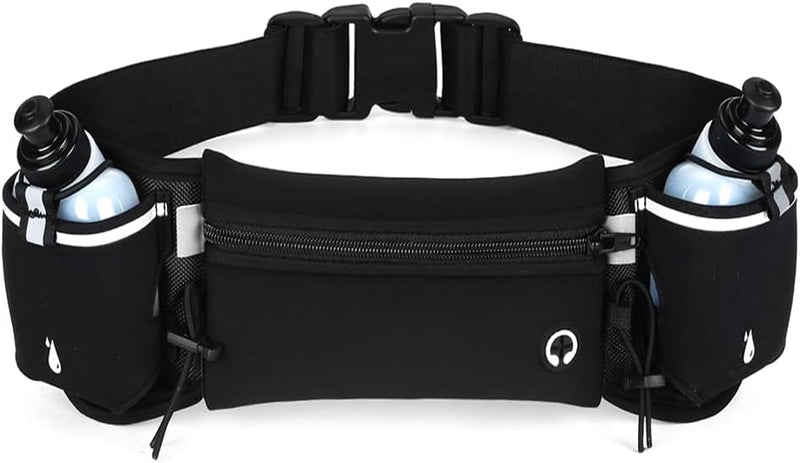 Charger l’image dans la visionneuse de galerie, Hardloop heuptas met 2 drinkflessen van 190 ml en verstelbare band voor sport wandelen en fietsen – drinkgordel – running belt - happygetfit.com

