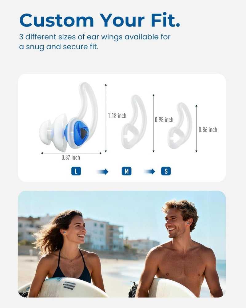 Laad afbeelding in Galerijviewer, Hearprotek oordopjes voor zwemmen, 2 paar gehoorbescherming, waterbescherming oordopjes voor douche, zwemmen, surfen (oranje) - happygetfit.com
