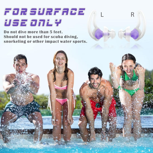 Hearprotek oordopjes voor zwemmen, 2 paar gehoorbescherming, waterbescherming oordopjes voor douche, zwemmen, surfen (oranje) - happygetfit.com
