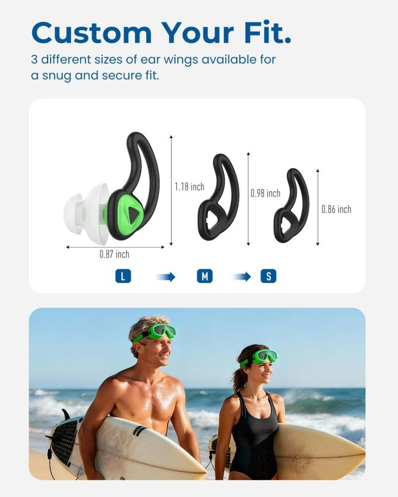 Laad afbeelding in Galerijviewer, Hearprotek oordopjes voor zwemmen, 2 paar gehoorbescherming, waterbescherming oordopjes voor douche, zwemmen, surfen (oranje) - happygetfit.com
