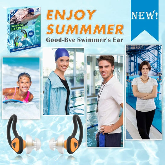 Hearprotek oordopjes voor zwemmen, 2 paar gehoorbescherming, waterbescherming oordopjes voor douche, zwemmen, surfen (oranje) - happygetfit.com