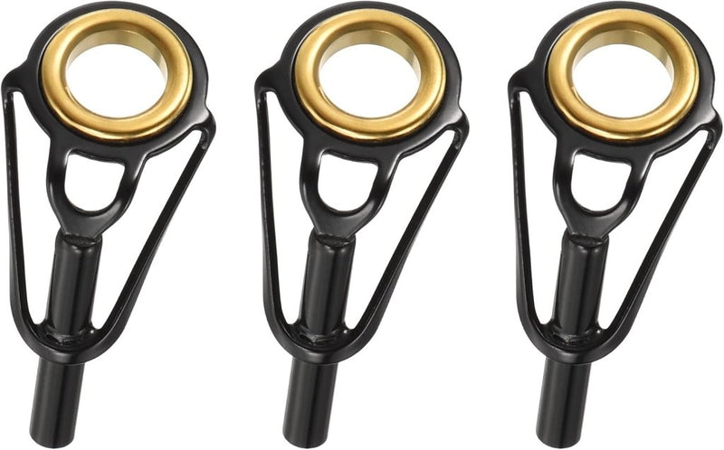Laden Sie das Bild in Galerie -Viewer, Hengel topogen 3 stuks 1 mm van roestvrij staal zwart-goud – hengeltop reparatieset – visaccessoires - happygetfit.com

