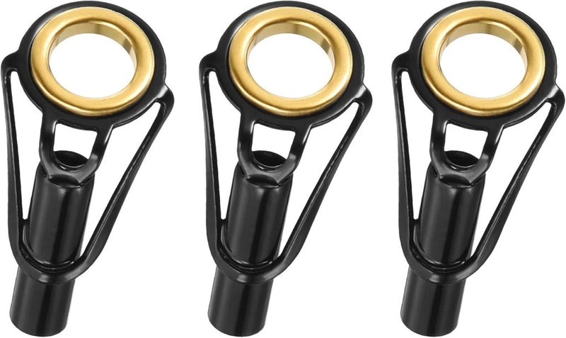 Laden Sie das Bild in Galerie -Viewer, Hengel topogen 3 stuks 1 mm van roestvrij staal zwart-goud – hengeltop reparatieset – visaccessoires - happygetfit.com
