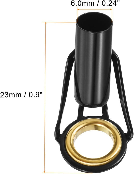Hengel topogen 3 stuks 1 mm van roestvrij staal zwart-goud – hengeltop reparatieset – visaccessoires - happygetfit.com