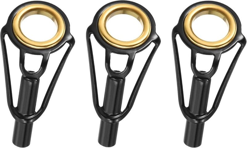 Laden Sie das Bild in Galerie -Viewer, Hengel topogen 3 stuks 1 mm van roestvrij staal zwart-goud – hengeltop reparatieset – visaccessoires - happygetfit.com

