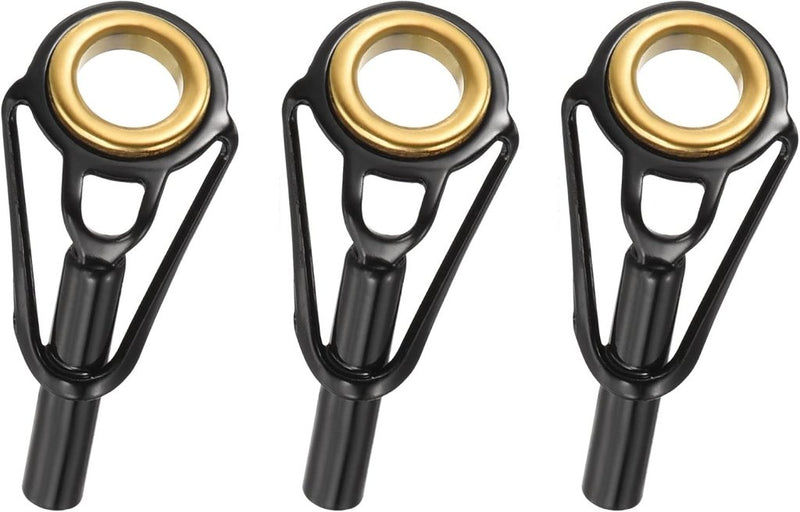 Laden Sie das Bild in Galerie -Viewer, Hengel topogen 3 stuks 1 mm van roestvrij staal zwart-goud – hengeltop reparatieset – visaccessoires - happygetfit.com
