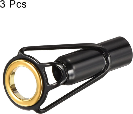 Hengel topogen 3 stuks 1 mm van roestvrij staal zwart-goud – hengeltop reparatieset – visaccessoires - happygetfit.com