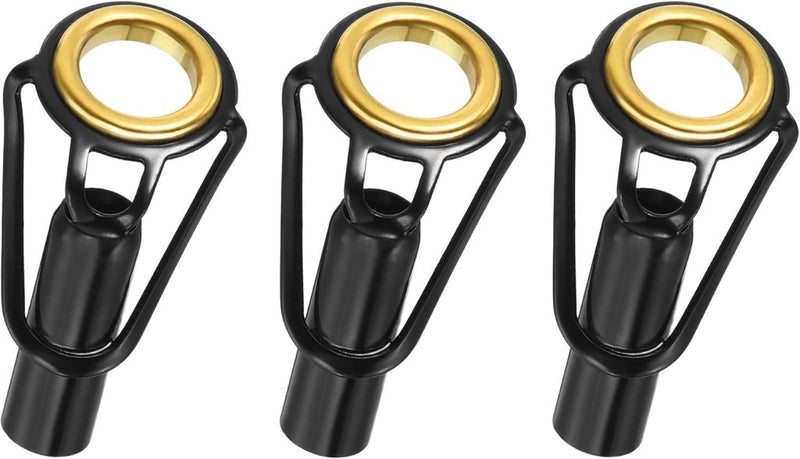 Laden Sie das Bild in Galerie -Viewer, Hengel topogen 3 stuks 1 mm van roestvrij staal zwart-goud – hengeltop reparatieset – visaccessoires - happygetfit.com
