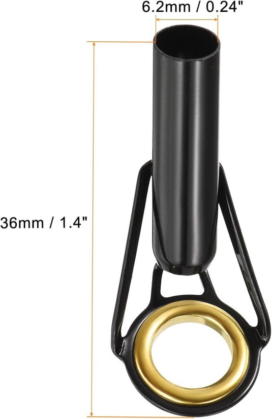 Hengel topogen 3 stuks 1 mm van roestvrij staal zwart-goud – hengeltop reparatieset – visaccessoires - happygetfit.com
