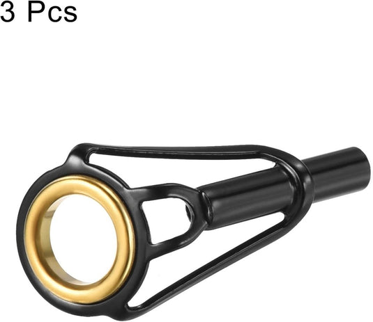Hengel topogen 3 stuks 1 mm van roestvrij staal zwart-goud – hengeltop reparatieset – visaccessoires - happygetfit.com