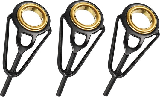 Hengel topogen 3 stuks 1 mm van roestvrij staal zwart-goud – hengeltop reparatieset – visaccessoires - happygetfit.com