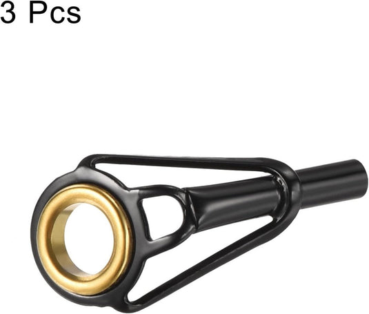 Hengel topogen 3 stuks 1 mm van roestvrij staal zwart-goud – hengeltop reparatieset – visaccessoires - happygetfit.com