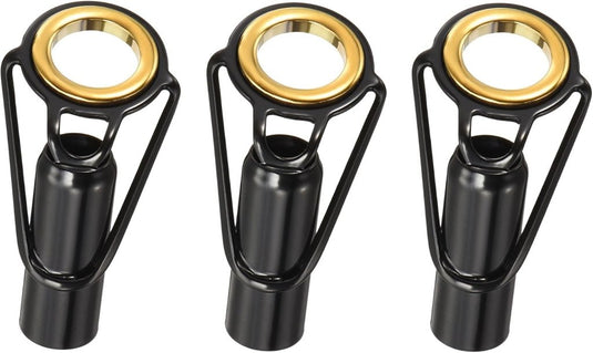 Hengel topogen 3 stuks 1 mm van roestvrij staal zwart-goud – hengeltop reparatieset – visaccessoires - happygetfit.com