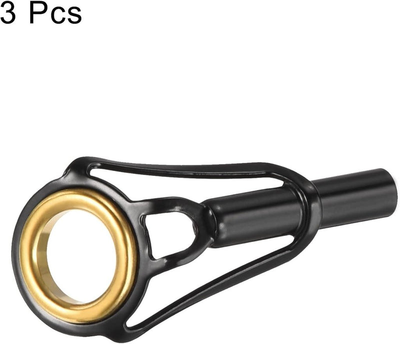 Laden Sie das Bild in Galerie -Viewer, Hengel topogen 3 stuks 1 mm van roestvrij staal zwart-goud – hengeltop reparatieset – visaccessoires - happygetfit.com
