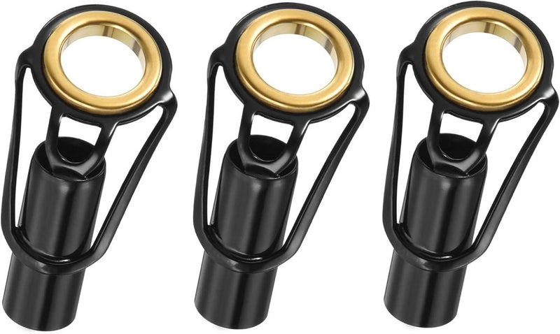 Laden Sie das Bild in Galerie -Viewer, Hengel topogen 3 stuks 1 mm van roestvrij staal zwart-goud – hengeltop reparatieset – visaccessoires - happygetfit.com
