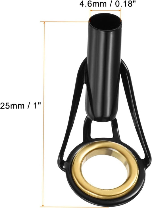 Hengel topogen 3 stuks 1 mm van roestvrij staal zwart-goud – hengeltop reparatieset – visaccessoires - happygetfit.com