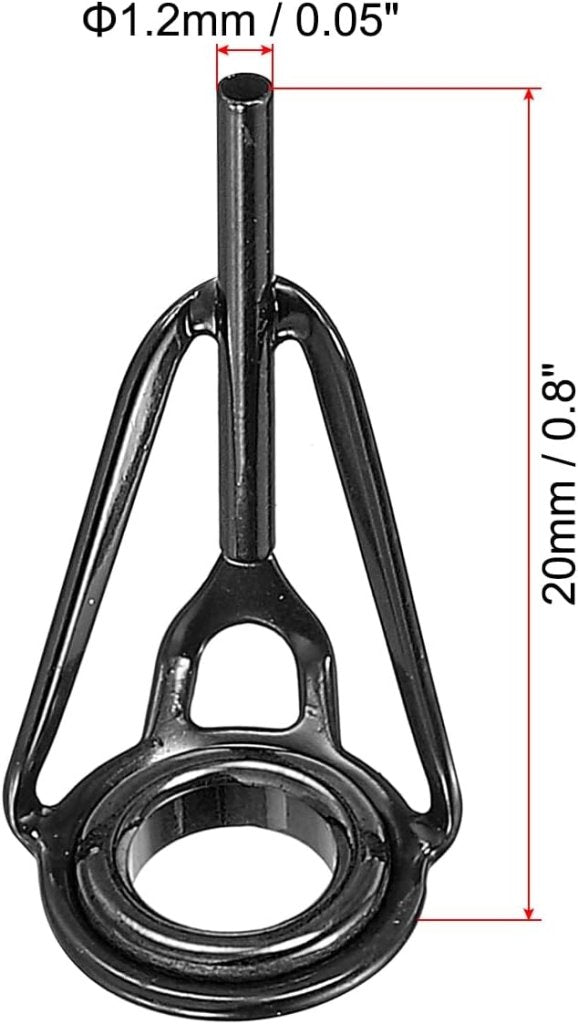 Załaduj obraz do przeglądarki galerii, Hengeltop geleideogen 1,2 mm 8 stuks zwart – hengel tip reparatieset – visaccessoires - happygetfit.com
