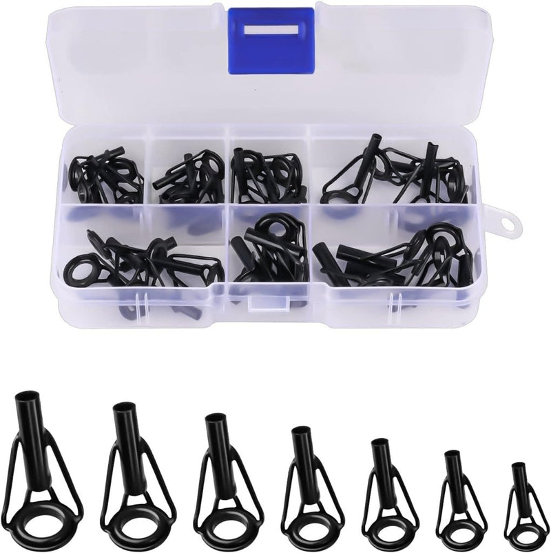 Laad afbeelding in Galerijviewer, Hengeltop geleideogen reparatieset 35 stuks zwart - happygetfit.com
