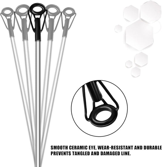 Hengeltop geleideogen reparatieset 35 stuks zwart - happygetfit.com