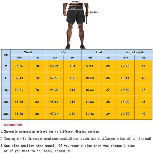 Heren 2-in-1 sportshort met compressiebroek en zakken – trainingsshort – hardloopbroek - happygetfit.com