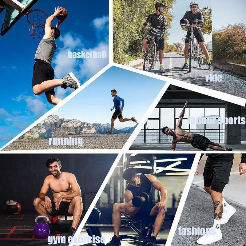Załaduj obraz do przeglądarki galerii, Heren 2-in-1 sportshort met compressiebroek en zakken – trainingsshort – hardloopbroek - happygetfit.com
