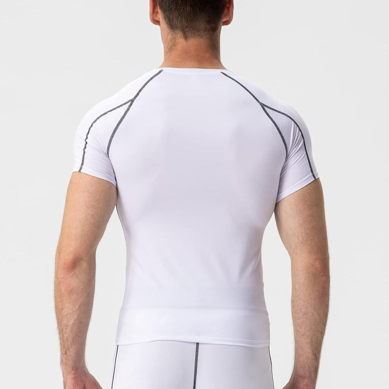 Load image into Gallery viewer, Heren compressieshirt korte mouwen functioneel shirt sneldrogend loopshirt sportshirt fitnessshirt voor mannen - happygetfit.com

