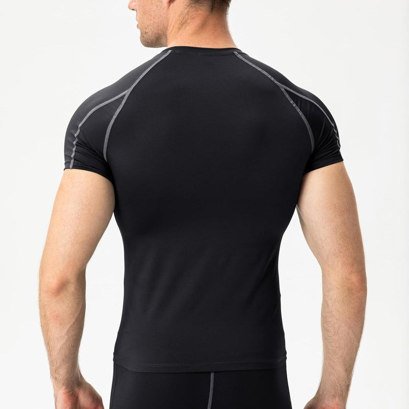 Load image into Gallery viewer, Heren compressieshirt korte mouwen functioneel shirt sneldrogend loopshirt sportshirt fitnessshirt voor mannen - happygetfit.com
