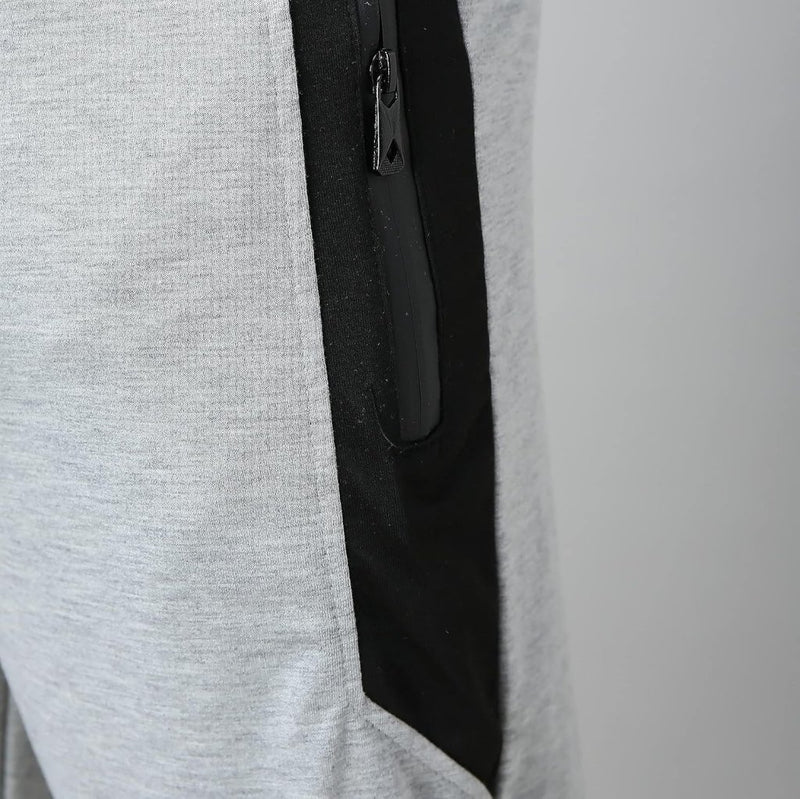 Załaduj obraz do przeglądarki galerii, Heren joggingbroek van katoenmix met zakken en print – sportbroek – trainingsbroek - happygetfit.com
