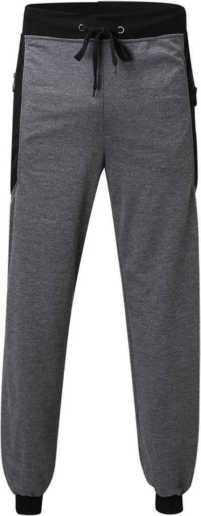 Załaduj obraz do przeglądarki galerii, Heren joggingbroek van katoenmix met zakken en print – sportbroek – trainingsbroek - happygetfit.com
