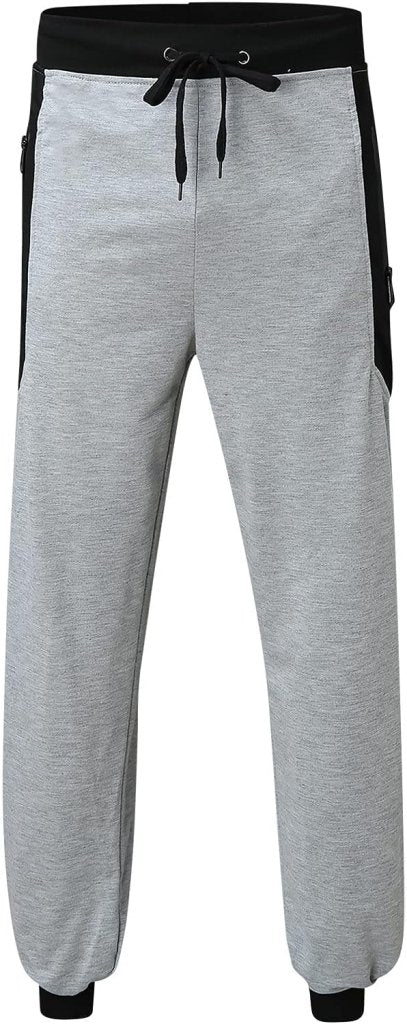 Załaduj obraz do przeglądarki galerii, Heren joggingbroek van katoenmix met zakken en print – sportbroek – trainingsbroek - happygetfit.com
