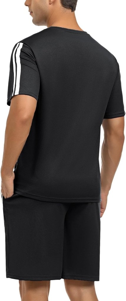 Chargez l'image dans la visionneuse de la galerie, Heren sportset met T-shirt en korte broek - happygetfit.com
