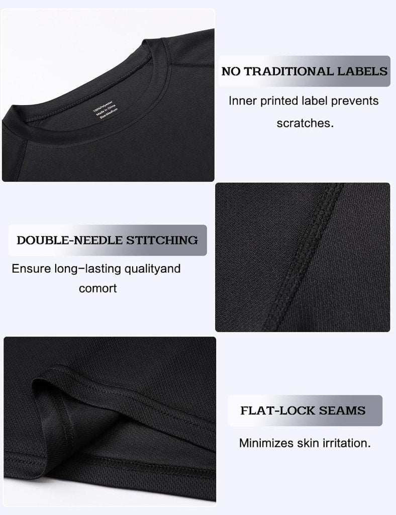 Załaduj obraz do przeglądarki galerii, Heren sportshirts 3 of 5 stuks sneldrogend en ademend – fitness shirt – hardloopshirt - happygetfit.com
