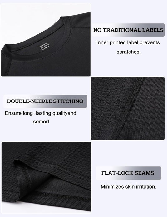 Heren sportshirts 3 of 5 stuks sneldrogend en ademend – fitness shirt – hardloopshirt - happygetfit.com