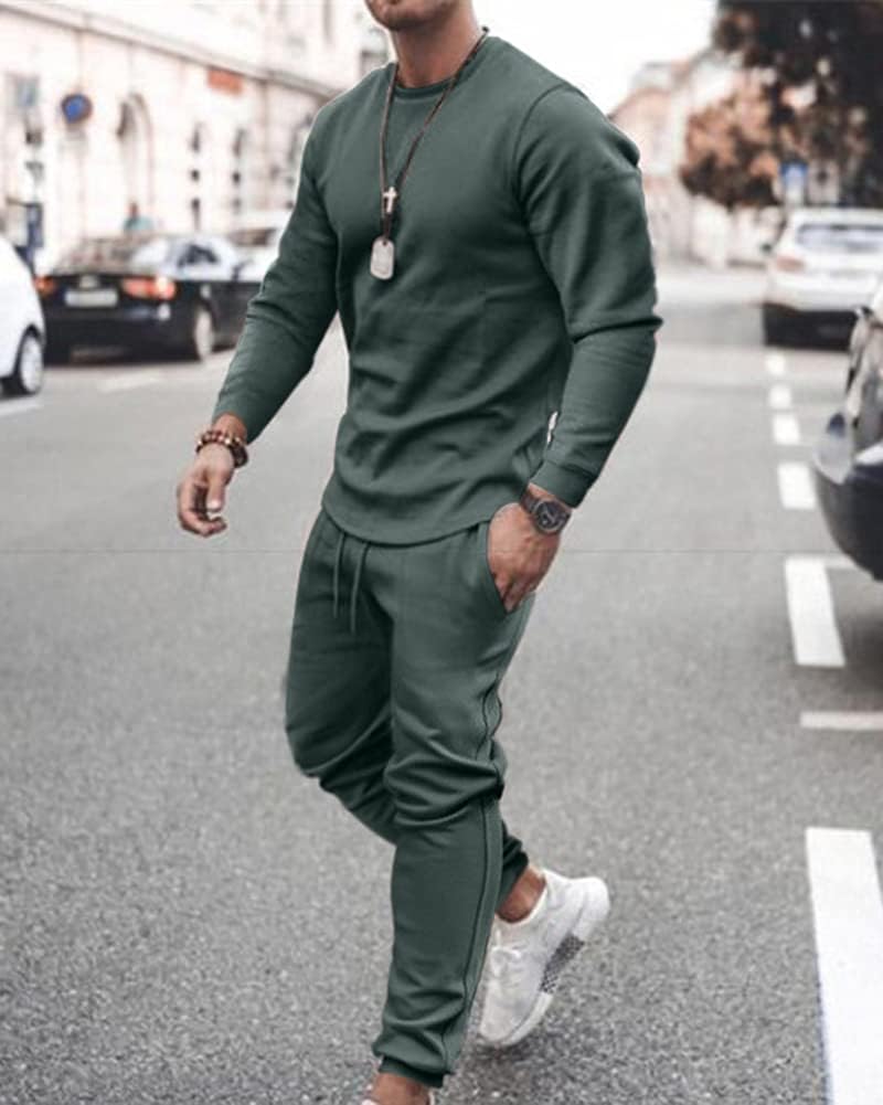 Laden Sie das Bild in Galerie -Viewer, Heren trainingspak 2-delig met longsleeve en joggingbroek - happygetfit.com
