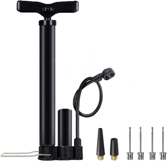 High Pressure Bike Floor Pump, Bicycle Pump, Bike Pump, Stand Pump 160PSI with Presta &Schrader Valves, Bike Air Pump with Ball Pump Needle for Bike Basketball - happygetfit.com