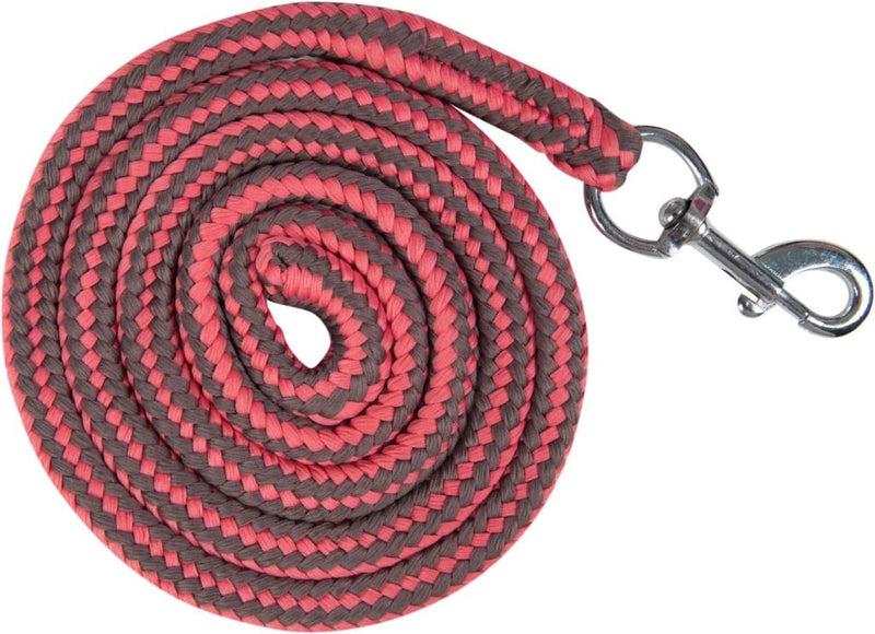 Laad afbeelding in Galerijviewer, HKM Holster met gebreide karabijnhaak &amp; vliegenfranjes, grijs/roze, pony - happygetfit.com
