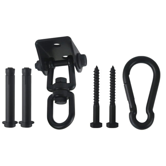 HOMPER Hammock Hanging Kit, 1000 lb Capacity Heavy Duty 360° Rotate Swing Hooks for Chair, Yoga, Outdoor Patio Porch,Black - happygetfit.com