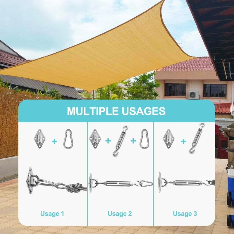 Load image into Gallery viewer, HOMPER M6 Awning Attachment Set, Heavy Duty Sun Shade Sail Stainless Steel Hardware Kit for Garden Triangle and Square, Rectangle, Fixing Accessories - happygetfit.com
