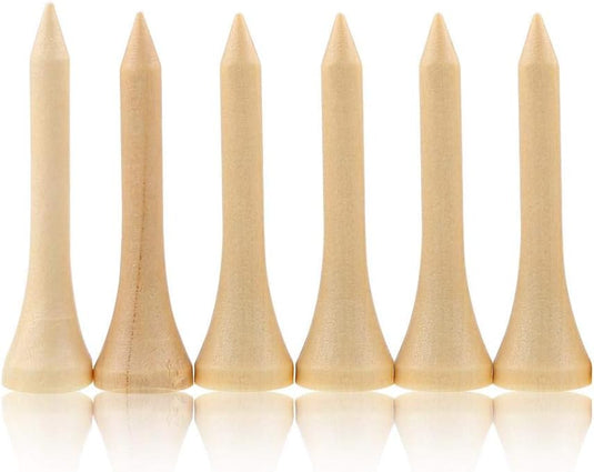Houten golftees 100 stuks 42 mm voor golfballen en afslagtraining – golfpinnetjes – driving range - happygetfit.com