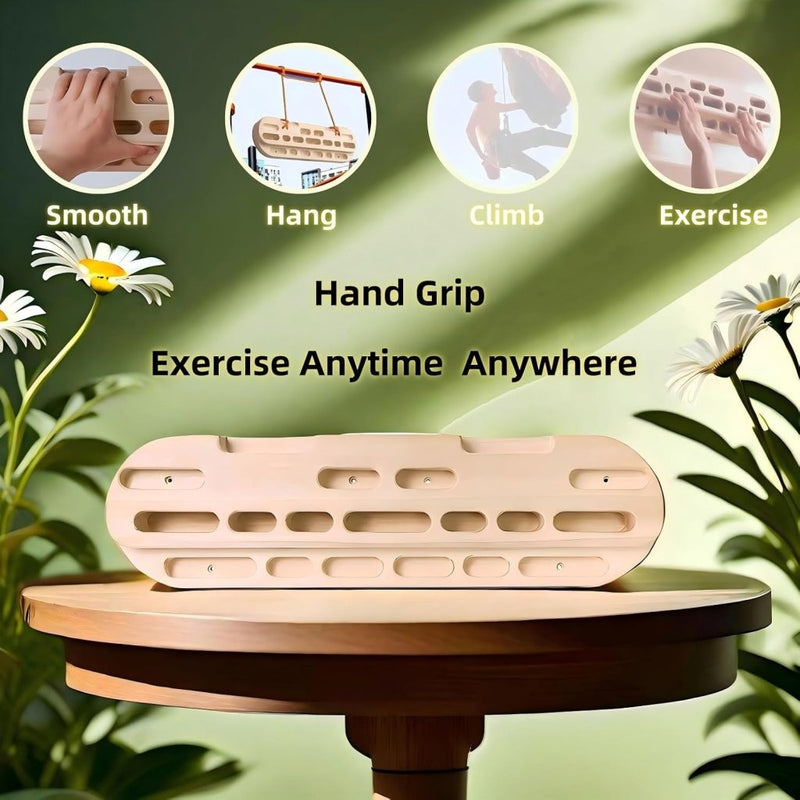 Load image into Gallery viewer, Houten hangboard 56 cm – klimtrainingsbord voor grip, vingerkracht en pull-up training - happygetfit.com
