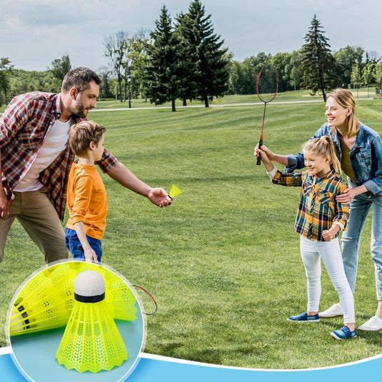 Hysagtek 12 Pcs Badminton Shuttlecocks Badminton Birdie, Indoor Outdoor Sport Ball Training Exercise Gym Fitness Game - happygetfit.com