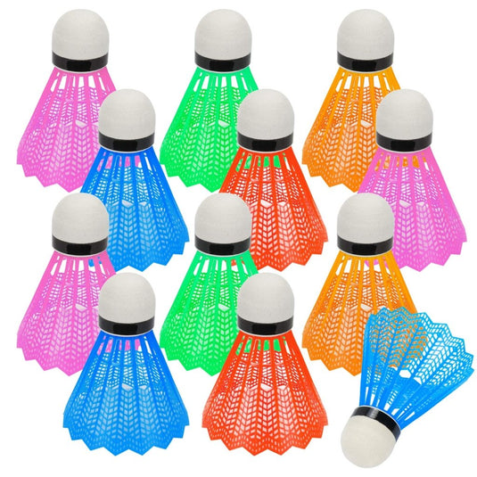 Hysagtek 12 Pcs Badminton Shuttlecocks Badminton Birdie, Indoor Outdoor Sport Ball Training Exercise Gym Fitness Game - happygetfit.com