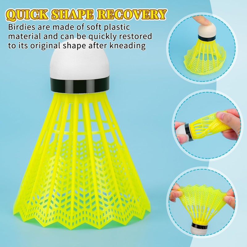 Laad afbeelding in Galerijviewer, Hysagtek 12 Pcs Badminton Shuttlecocks Badminton Birdie, Indoor Outdoor Sport Ball Training Exercise Gym Fitness Game - happygetfit.com
