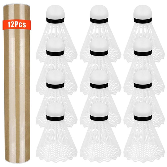 Hysagtek 12 Pcs Badminton Shuttlecocks Badminton Birdie, Indoor Outdoor Sport Ball Training Exercise Gym Fitness Game - happygetfit.com