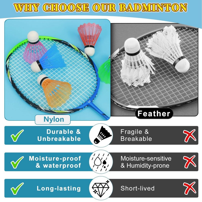 Laad afbeelding in Galerijviewer, Hysagtek 12 Pcs Badminton Shuttlecocks Badminton Birdie, Indoor Outdoor Sport Ball Training Exercise Gym Fitness Game - happygetfit.com

