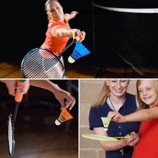 Hysagtek 12 Pcs Badminton Shuttlecocks Badminton Birdie, Indoor Outdoor Sport Ball Training Exercise Gym Fitness Game - happygetfit.com