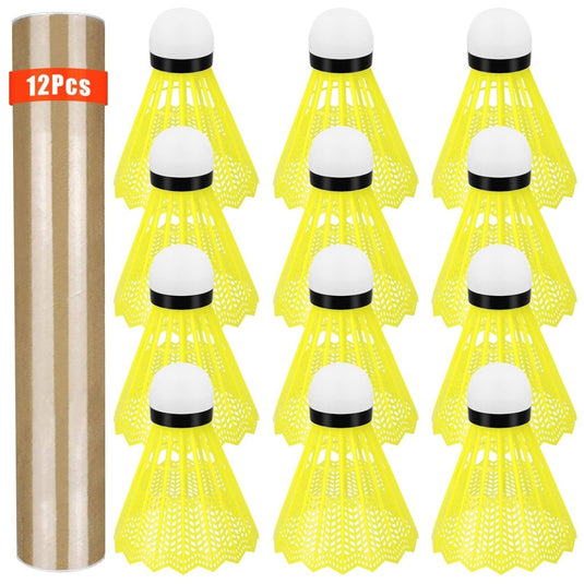 Hysagtek 12 Pcs Badminton Shuttlecocks Badminton Birdie, Indoor Outdoor Sport Ball Training Exercise Gym Fitness Game - happygetfit.com
