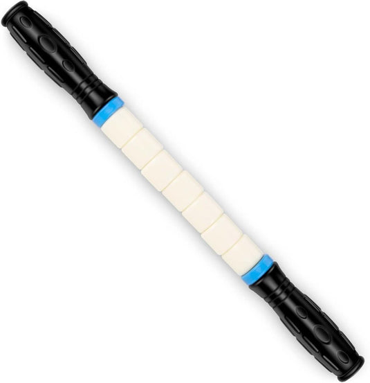 iGreely Foamroller 17 inch, iGreely massagerol met dubbele handgreep, bultontwerp massageroller, spierroller stick aanbevolen door fysiotherapeuten bevordert herstel snelle verlichting voor krampen - happygetfit.com